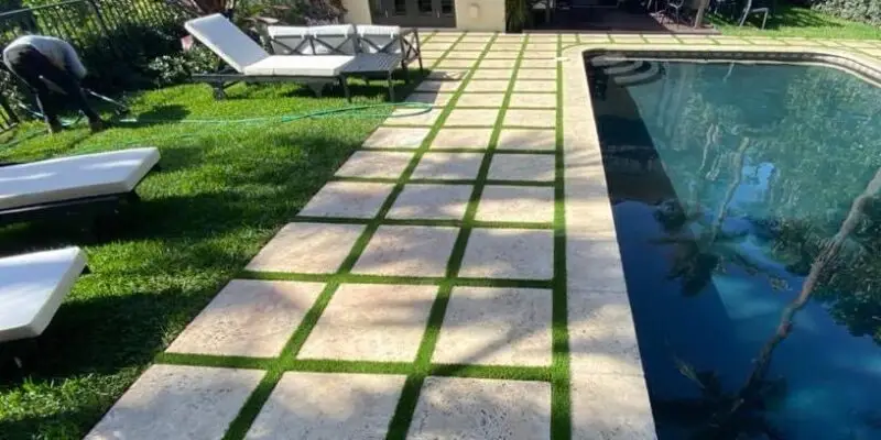 pavers with concrete