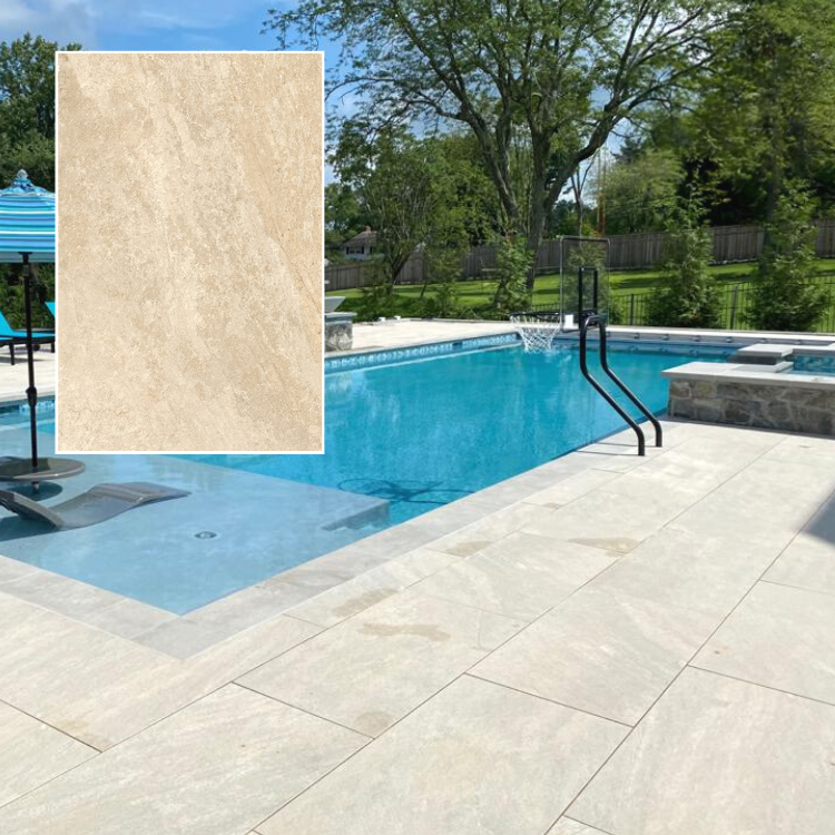 2CM Quartz Beige Porcelain Pavers: Enhance Your Outdoor Sere