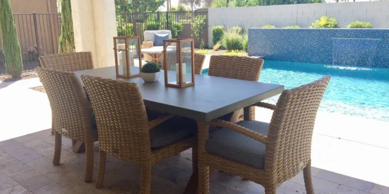 Patio dining table