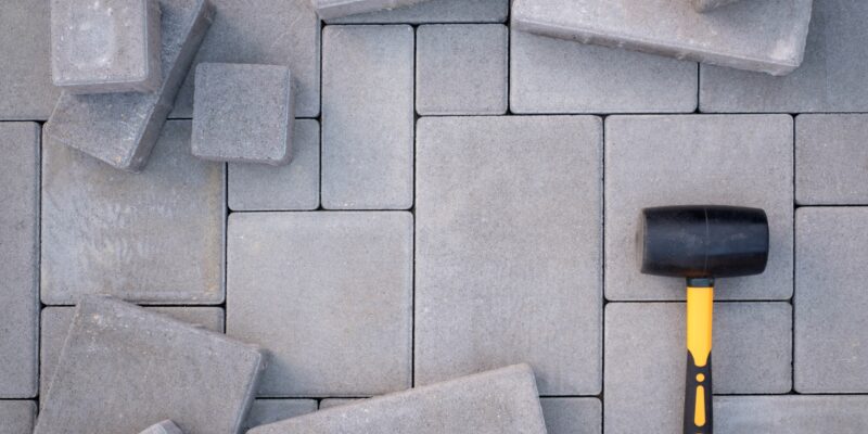 Paving stones paving background